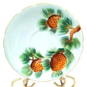 Norcrest Pine Cone Needles Hand painted Saucer Vintage 6 Inch Replacement 3/566